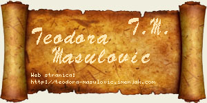 Teodora Mašulović vizit kartica